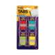1" Plain Solid Color Tabs, 1/5-Cut, Assorted Colors, 1" Wide, 100/Pack