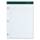 Double Docket Ruled Pads with Extra Sturdy Back, Medium/College Rule, 100 White 8.5 x 11.75 Sheets