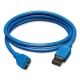 USB 3.0 SuperSpeed Device Cable (A to Micro-B M/M), 3 ft., Blue