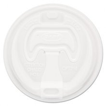 Optima Reclosable Lid, Fits 12 oz to 24 oz Foam Cups, White, 100 Pack, 10 Packs/Carton