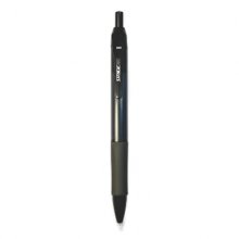 StrideRio Gel Pen, Retractable, Medium 0.7 mm, Black Ink, Translucent Black Barrel, 12/Box