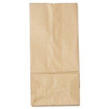 Grocery Paper Bags, 35 lb Capacity, #5, 5.25" x 3.44" x 10.94", Kraft, 500 Bags