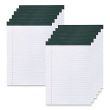 Recycled Legal Pad, Wide/Legal Rule, 40 White 8.5 x 11 Sheets, Dozen