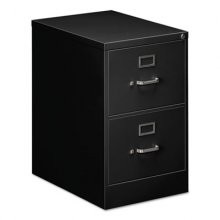 Two-Drawer Economy Vertical File, 2 Legal-Size File Drawers, Black, 18" x 25" x 28.38"