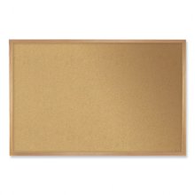 Natural Cork Bulletin Board with Frame, 46.5 x 36, Natural Surface, Natural Oak Frame, Ships in 7-10 Business Days