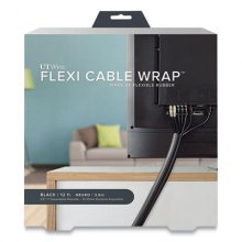 Flexi Cable Wrap, 0.5" to 1" x 12 ft, Black