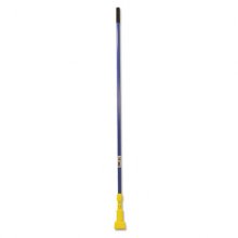 Gripper Fiberglass Mop Handle, 1" dia x 60", Blue/Yellow