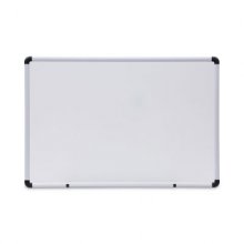 Dry Erase Board, Melamine, 36 x 24, White, Black/Gray Aluminum/Plastic Frame