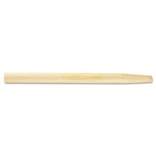 Tapered End Broom Handle, Lacquered Hardwood, 1.13" dia x 54", Natural