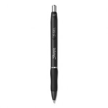 S-Gel High-Performance Gel Pen, Retractable, Medium 0.7 mm, Black Ink, Black Barrel, Dozen