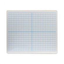 Graphing Two-Sided Dry Erase Board, 12 x 9, XY Axis Front, White Back, 12/Pack