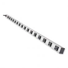 Vertical Power Strip, 16 Outlets, 15 ft Cord, 48" Length
