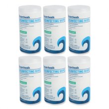 Disinfecting Wipes, 7 x 8, Fresh Scent, 75/Canister, 6 Canisters/Carton