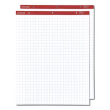 Easel Pads/Flip Charts, Quadrille Rule (1 sq/in), 50 White 27 x 34 Sheets, 2/Carton