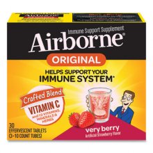 Immune Support Effervescent Tablet, Very Berry, 30 Count