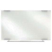 Clarity Glass Dry Erase Board with Aluminum Trim, Frameless, 60 x 36