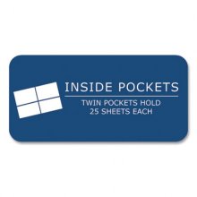 Pocket Folder with 3 Fasteners, 0.5" Capacity, 11 x 8.5, Dark Blue, 25/Box, 10 Boxes/Carton, Ships in 4-6 Business Days