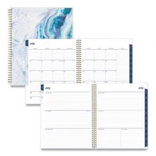 Gemma Academic Year Weekly/Monthly Planner, Geode Artwork, 11 x 8.5, Blue/Purple Cover, 12-Month (July-June): 2023-2024