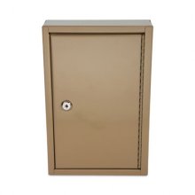 Key Lockable Key Cabinet, 30-Key, Metal, Sand, 8 x 2.63 x 12.13