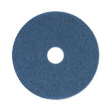 Scrubbing Floor Pads, 20" Diameter, Blue, 5/Carton
