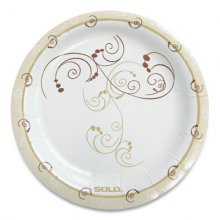 Symphony Paper Dinnerware, Mediumweight Plate, 6" dia, Tan, 125/Pack