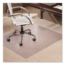 EverLife Moderate Use Chair Mat with Crystal Edge for Low-Pile Carpet, Rectangular, 46" x 60", Clear