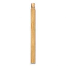 Push Broom Handle with Wood Thread, Wood, 60", Natural