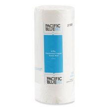 Pacific Blue Select Two-Ply Perforated Paper Kitchen Roll Towels, 2-Ply, 11 x 8.88, White, 100/Roll