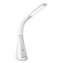 Wellness Series Sanitizing Purify LED Desk Lamp with Wireless Charging, 26" High, White, Ships in 1-3 Business Days