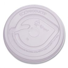 GreenStripe Renewable and Compost Cold Cup Flat Lids, Fits 9 oz to 24 oz Cups, Clear, 100/Pack, 10 Packs/Carton