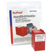 NuPost Non-OEM New Build Red Postage Meter Ink Cartridge for DM100i DM200L DM225 P700 (Alternative for Pitney Bowes 793-5) (3 000 Yield)