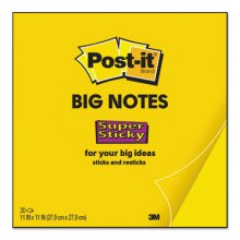 Big Notes, Unruled, 30 Yellow 11 x 11 Sheets