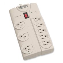 Protect It! Surge Protector, 8 Outlets, 8 ft Cord, 1440 Joules, Light Gray