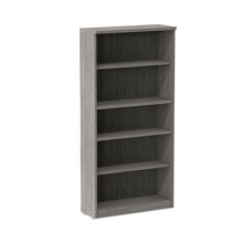 Alera Valencia Series Bookcase, Four-Shelf, 31.75w x 14d x 64.75h, Gray