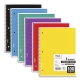 Spiral Notebook, 3-Hole Punched, 1 Subject, Medium/College Rule, Randomly Assorted Covers, 11 x 8, 100 Sheets