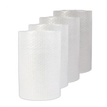 Bubble Packaging, 0.31" Thick, 12" x 125 ft, Perforated Every 12", Clear, 4/Carton