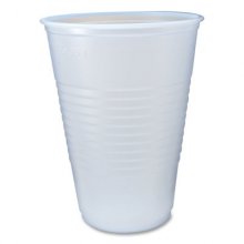 RK Ribbed Cold Drink Cups, 14 oz, Clear, 50/Sleeve, 20 Sleeves/Carton