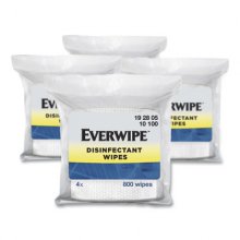 Disinfectant Wipes, 6 x 8, Lemon, 800/Bag, 4 Bags/Carton