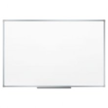 Dry-Erase Board, Melamine Surface, 36 x 24, Silver Aluminum Frame