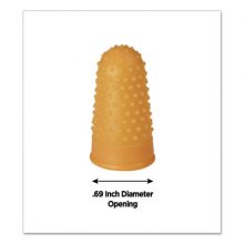 Fingertip Pads, Size 12, Large, Amber, 12/Pack