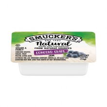 Smuckers 1/2 Ounce Natural Jam, 0.5 oz Container, Concord Grape, 200/Carton