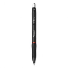 S-Gel High-Performance Gel Pen, Retractable, Medium 0.7 mm, Red Ink, Black Barrel, Dozen