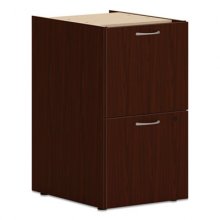 Mod Support Pedestal, Left or Right, 2 Legal/Letter-Size File Drawers, Traditional Mahogany, 15" x 20" x 28"