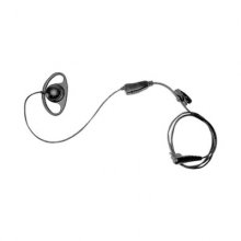 D-Style Earpiece With In-Line Microphone and PTT, Black