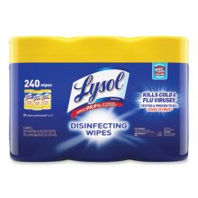 Disinfecting Wipes, 7 x 7.25, Lemon and Lime Blossom, 80 Wipes/Canister, 3 Canisters/Pack