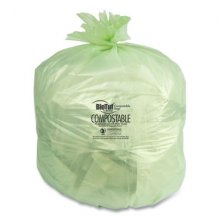 Biotuf Compostable Can Liners, 23 to 30 gal, 1 mil, 28" x 45", Green, 125/Carton
