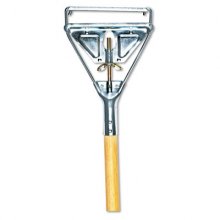 Quick Change Metal Head Mop Handle for No. 20 and Up Heads, 54" Wood Handle