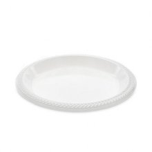 Meadoware Impact Plastic Dinnerware, Plate, 10.25" dia, White, 500/Carton