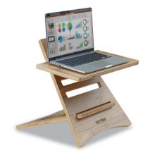 DC150A High Rise Acacia Wood Laptop Riser, 17x11.8x7.63 to 14.75, Brown Woodgrain, Supports 20 lb, Ships in 1-3 Business Days