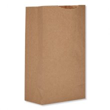 Grocery Paper Bags, 52 lb Capacity, #2, 4.3" x 2.44" x 7.88", Kraft, 500 Bags